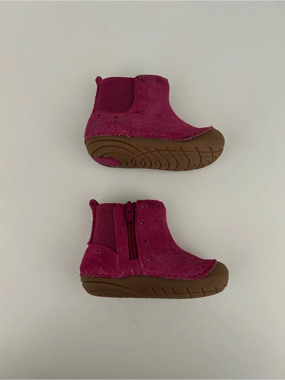 Stride Rite Pink Glitter Baby Boots Size 3